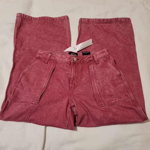 Scoop Denim - High-Rise Wide Leg Jeans in Rose Wash